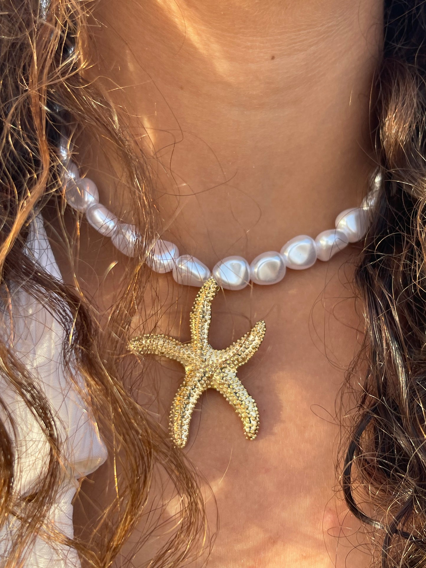 Pearl Starfish Statement Necklace