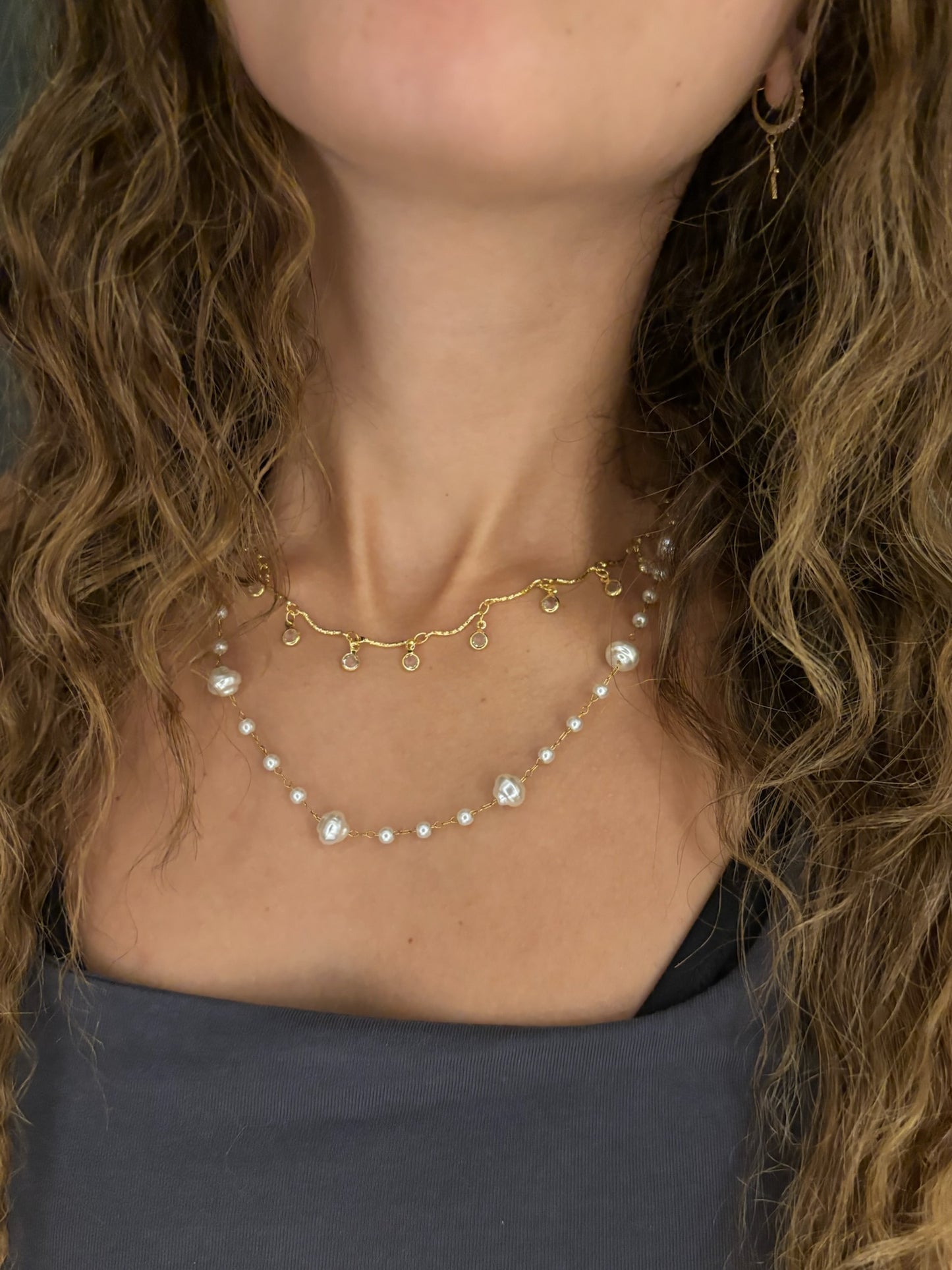 everyday pearl choker (stainless steel)