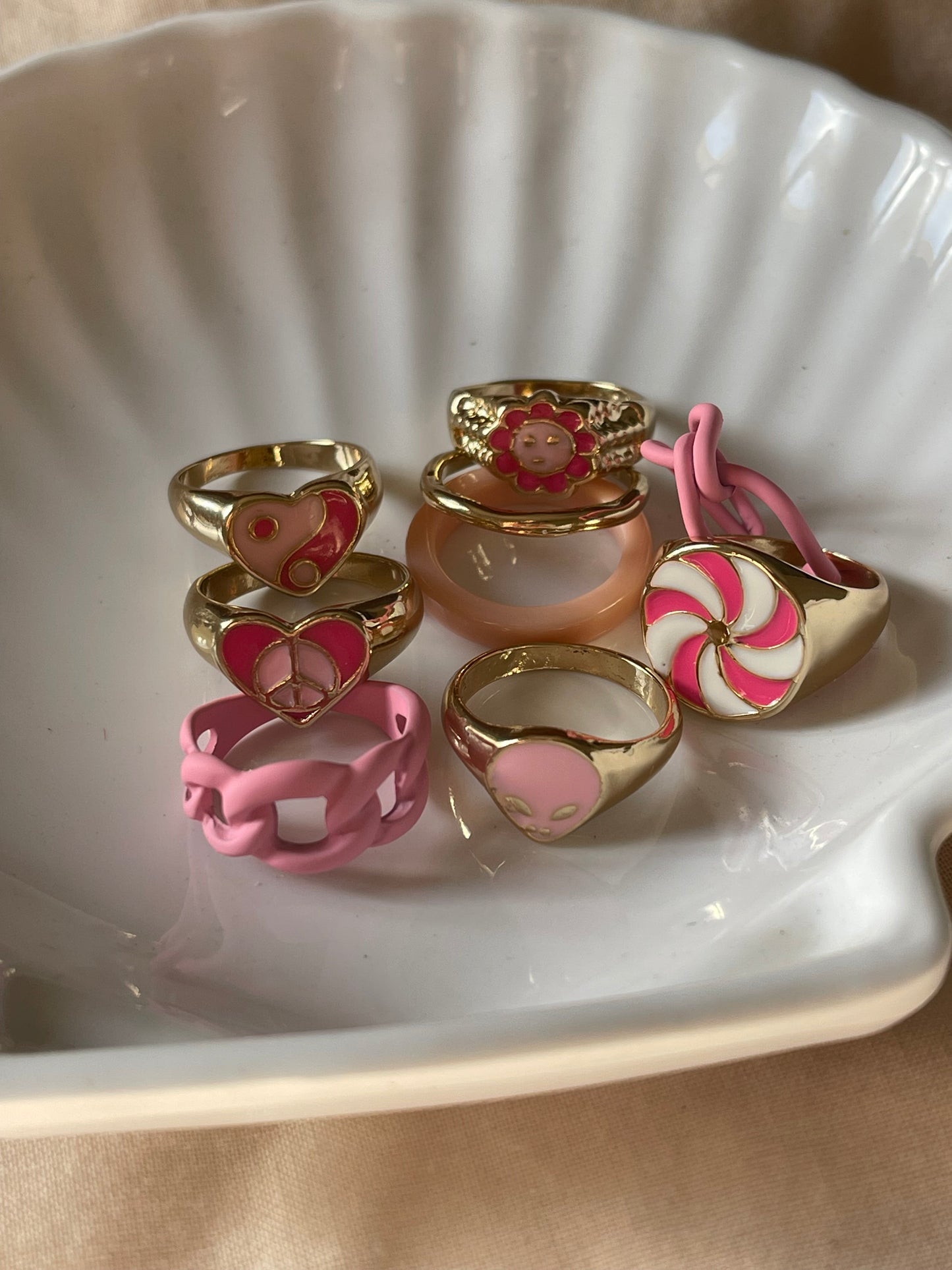 Pink Paradise Ring Set