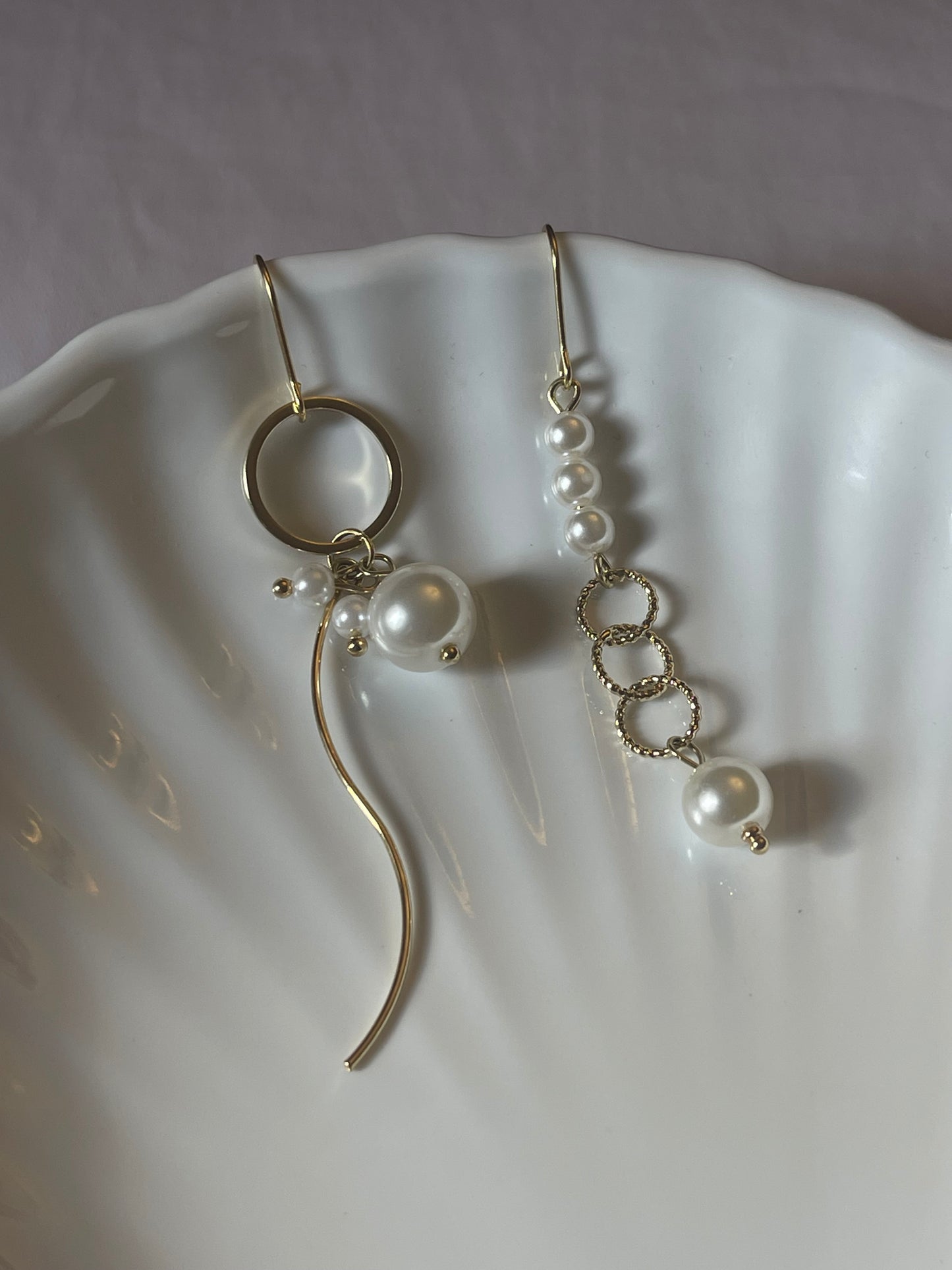 Mismatched Pearl Earrings
