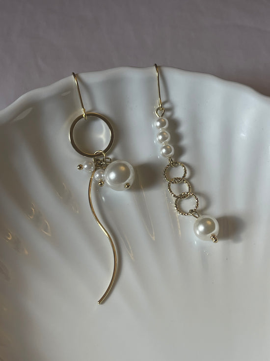 Mismatched Pearl Earrings