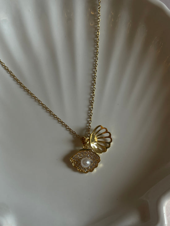 Pearl Locket Necklace (Stainless Steel)