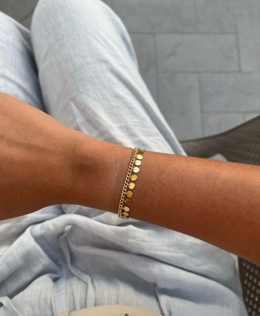 Dotted Dainty Bracelet - Gold Plated