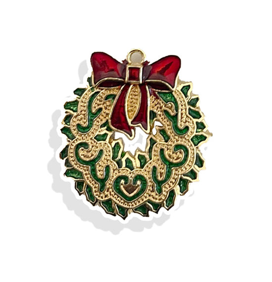 Christmas Bow- Gold Plated Charm