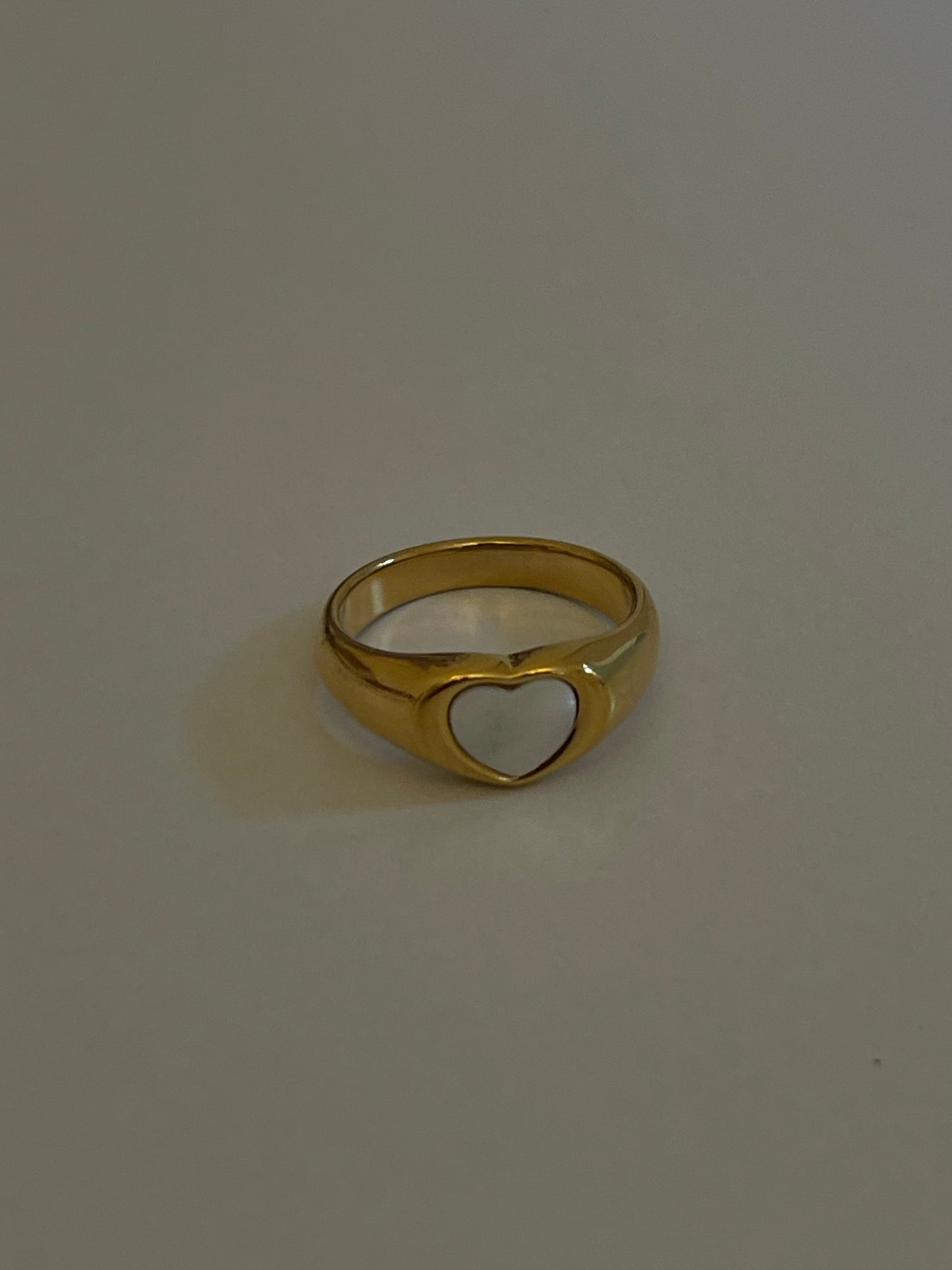 Dainty Heart Pinkie Ring- Stainless Steel