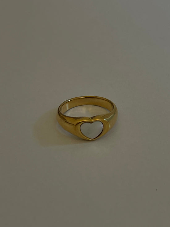Dainty Heart Pinkie Ring- Stainless Steel