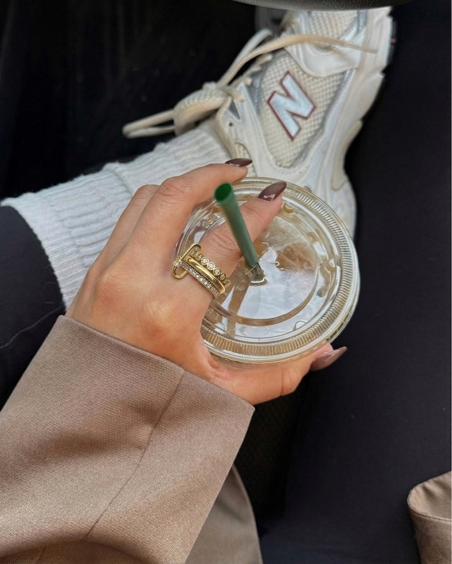 Triple Layered Crystal Ring (Gold Plated)