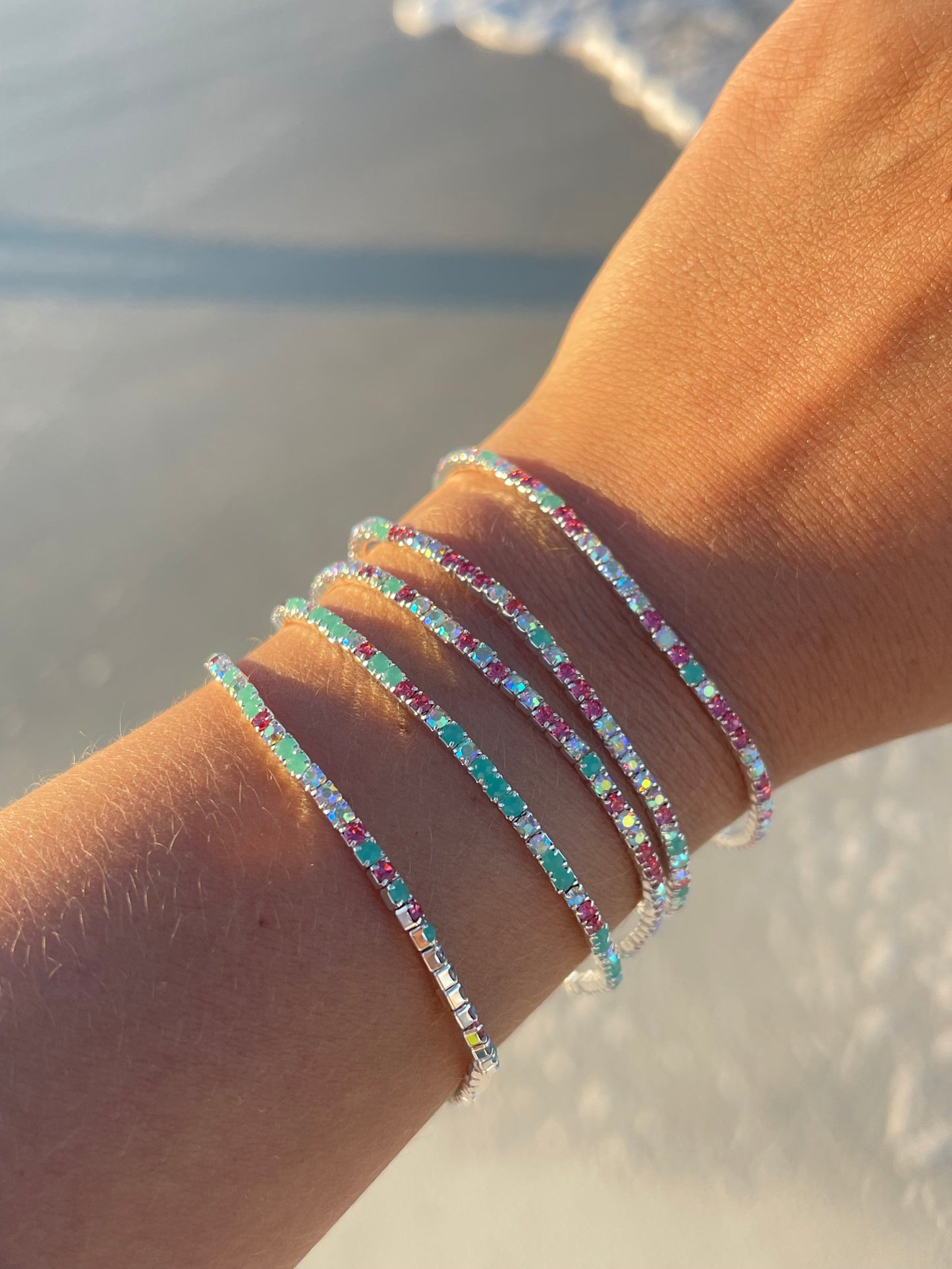 Stretchy Tennis Bracelets (Sold in Ones)