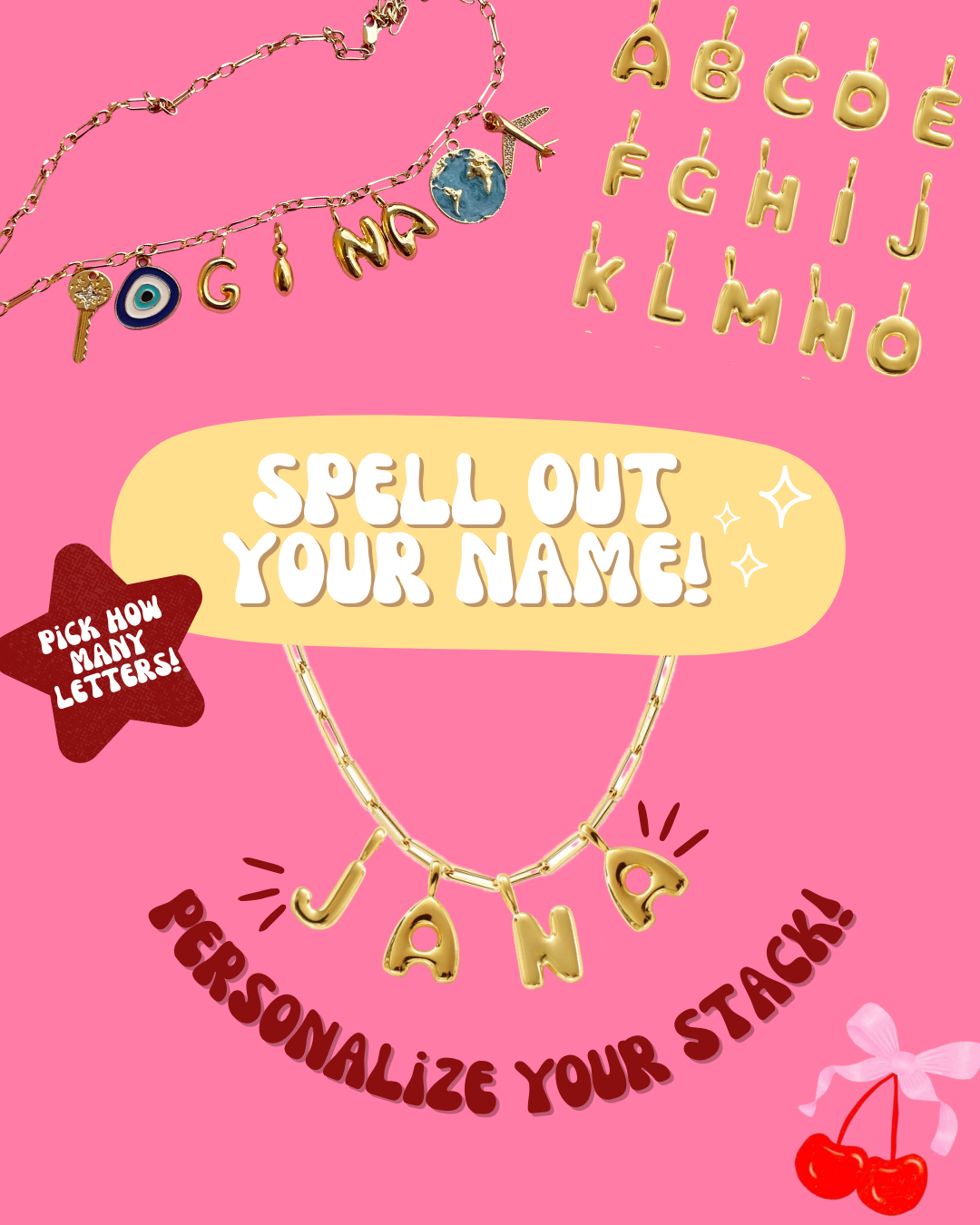 Spell Out Your Name- Bubble Necklace