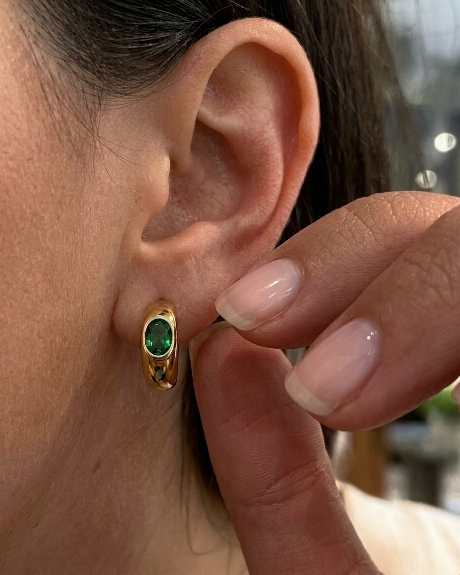 crystal drop earring (stainless steel)
