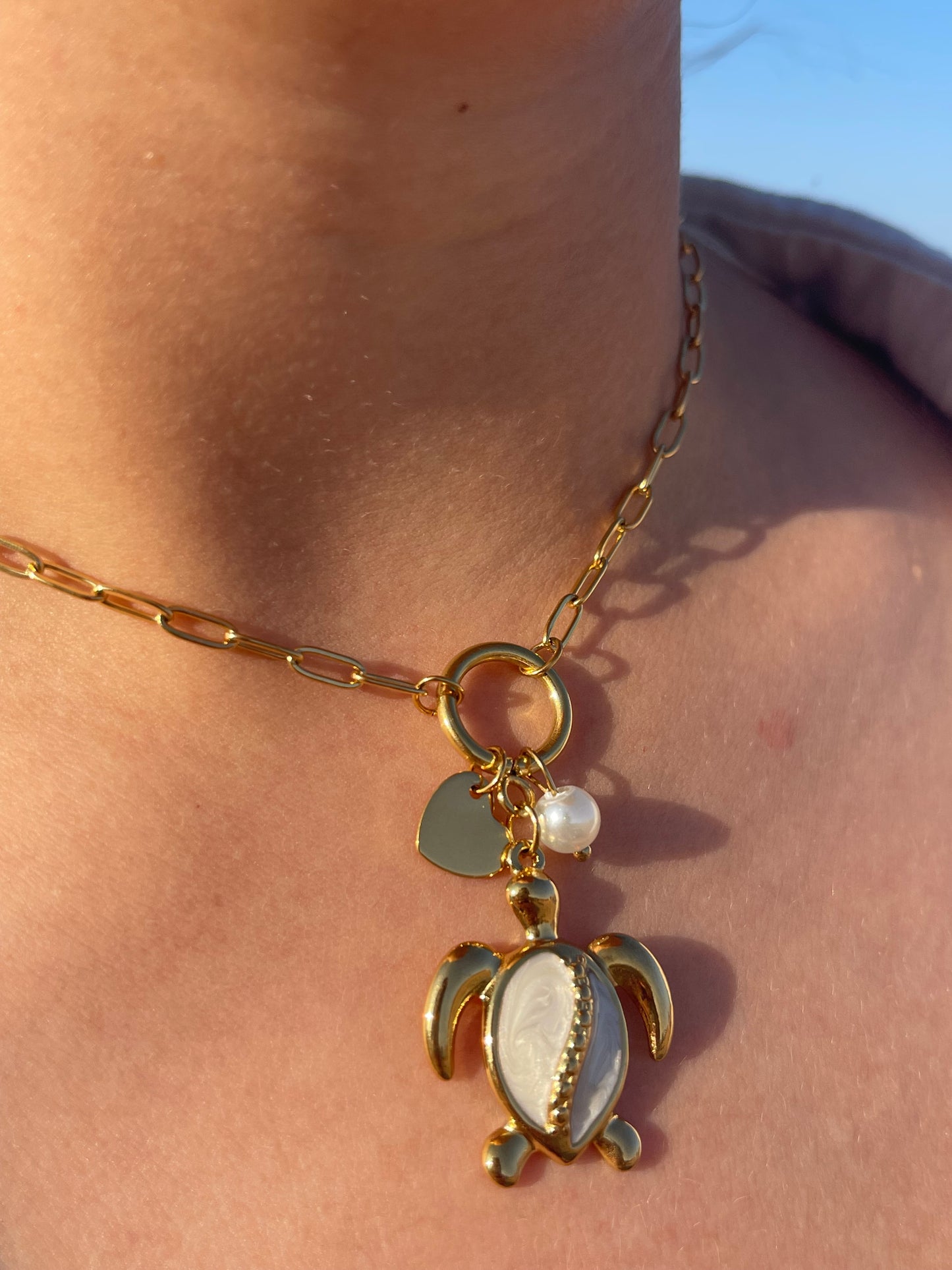 Sea Turtle Charms Necklace (Stainless Steel)