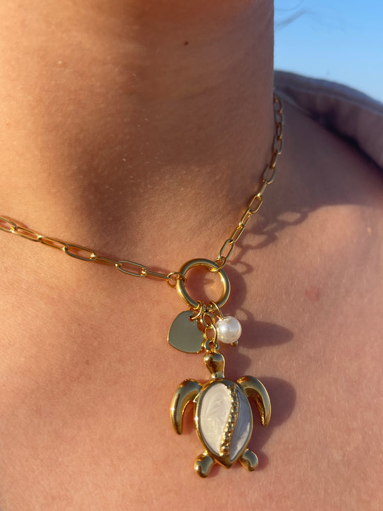 Sea Turtle Charms Necklace (Stainless Steel)