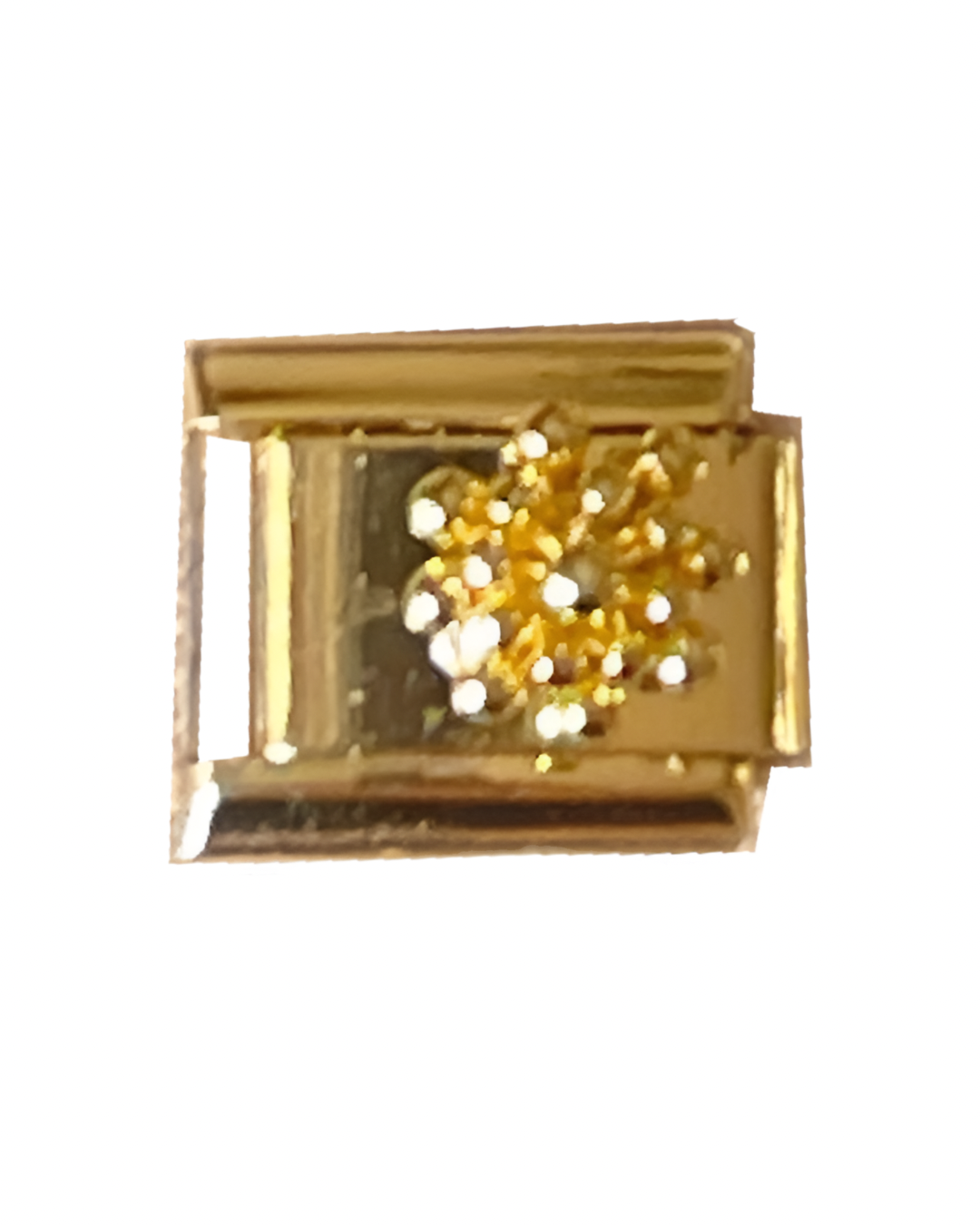 3D Flower- Gold Italian Charm
