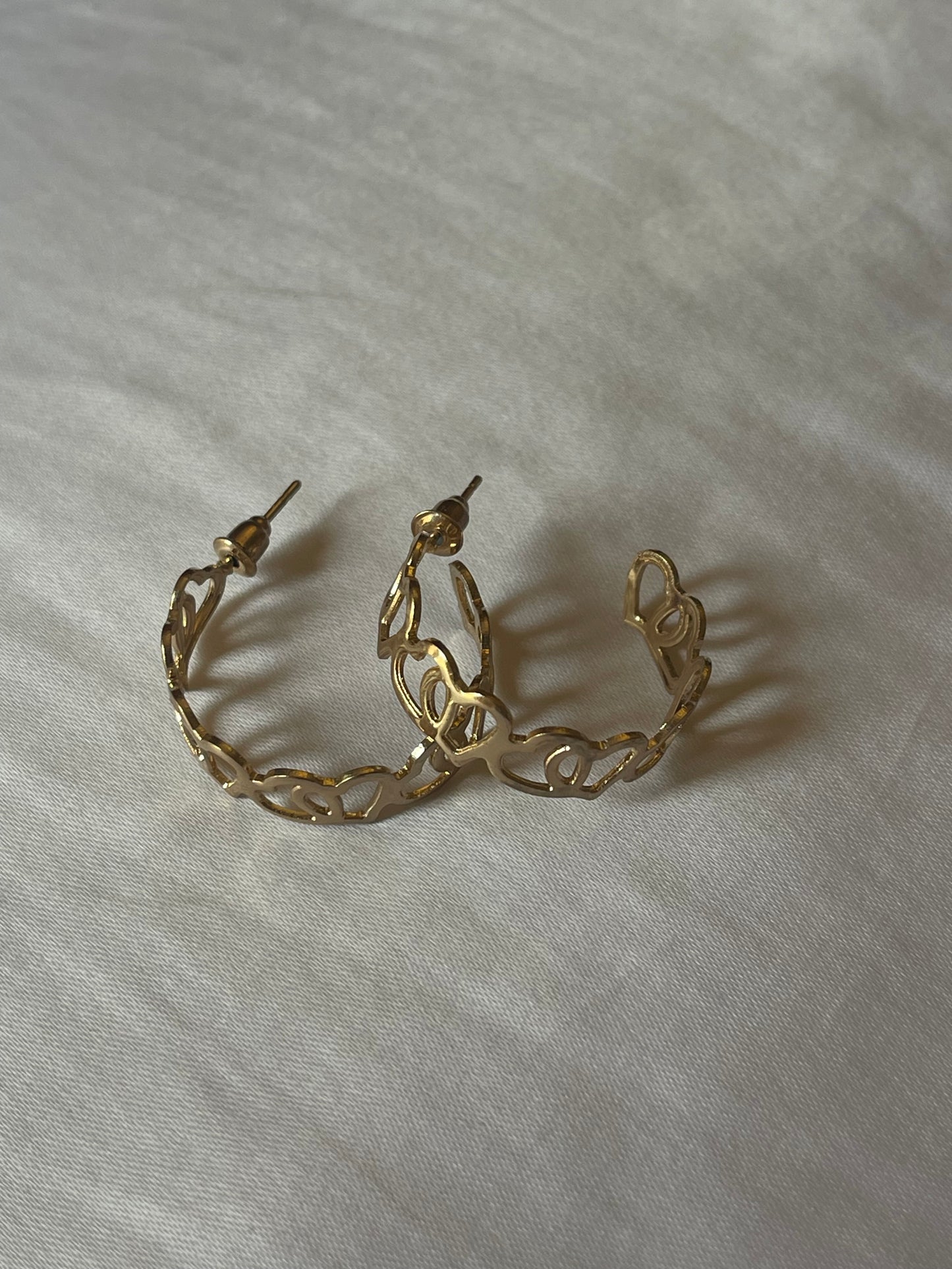 Hearts All Around Hoop Earrings