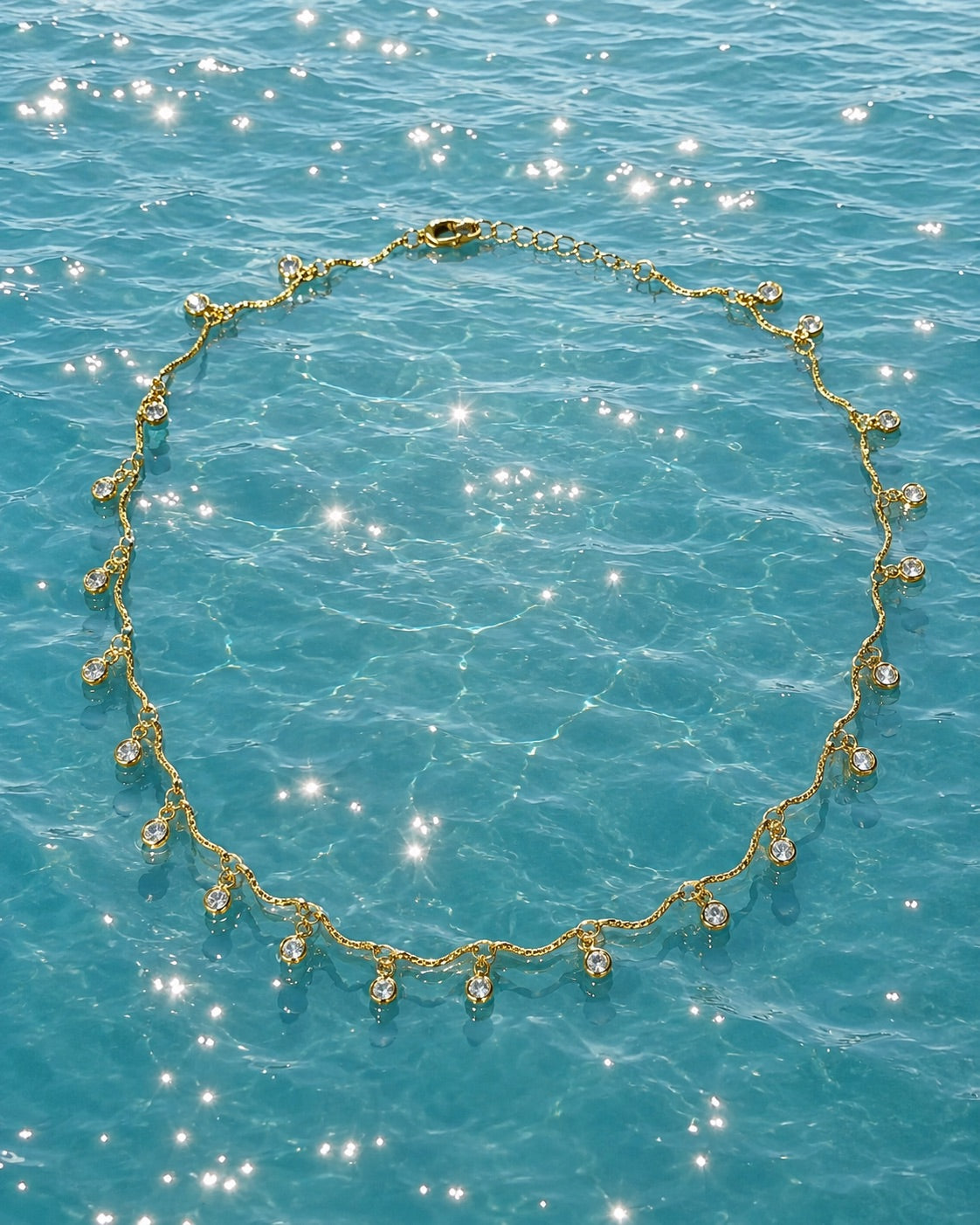 everyday crystal choker (gold plated)