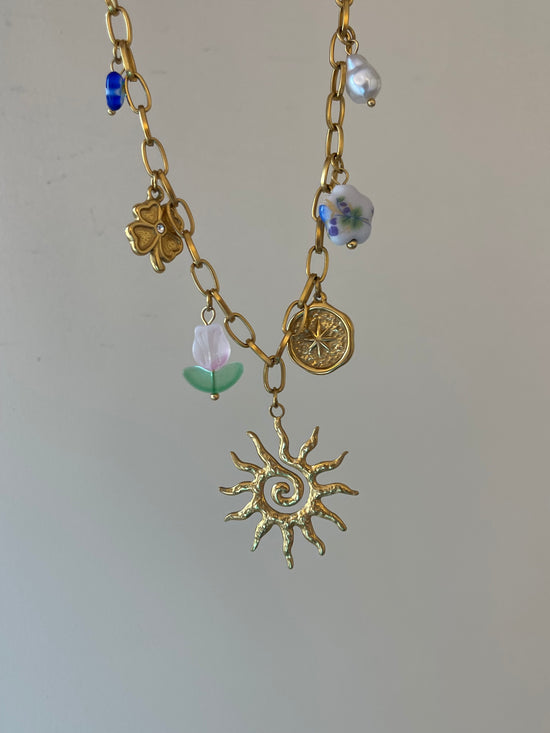 Sunlight Charm Necklace- Stainless Steel