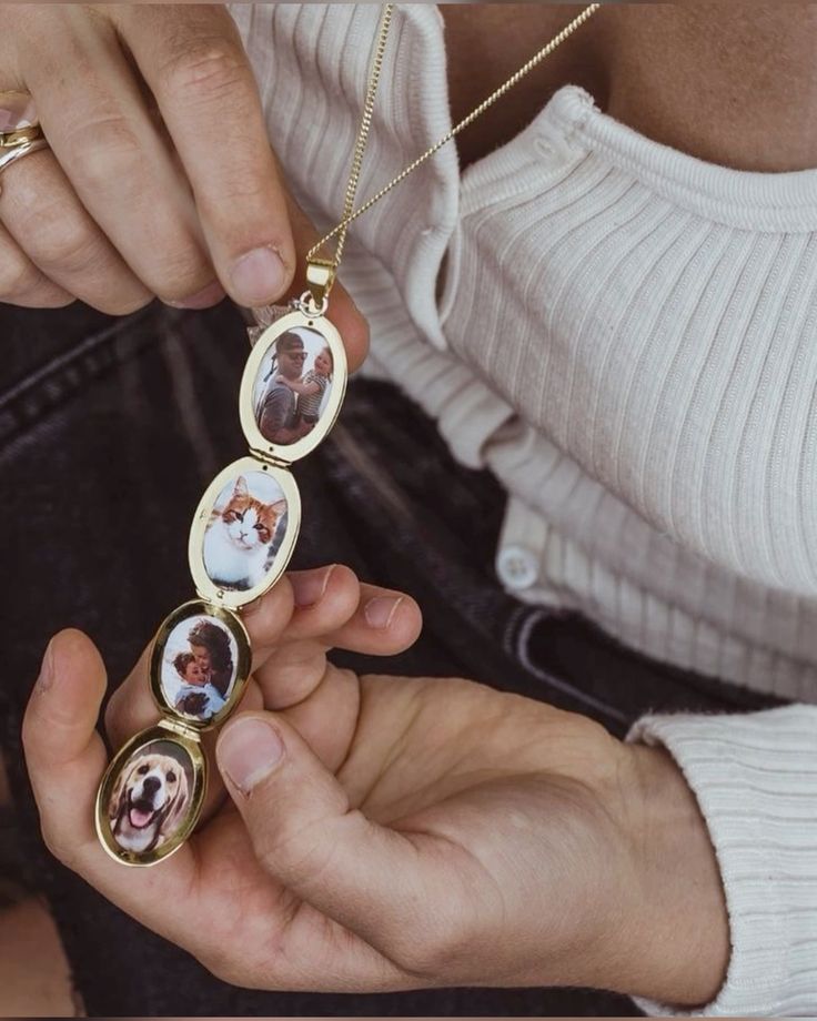 4 Sided Locket Necklace (Gold Plated)