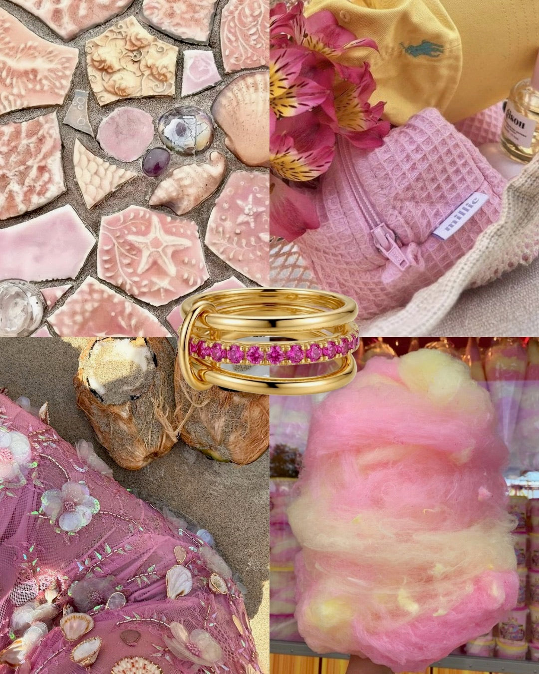 Colorful Layered Ring (Gold Plated)