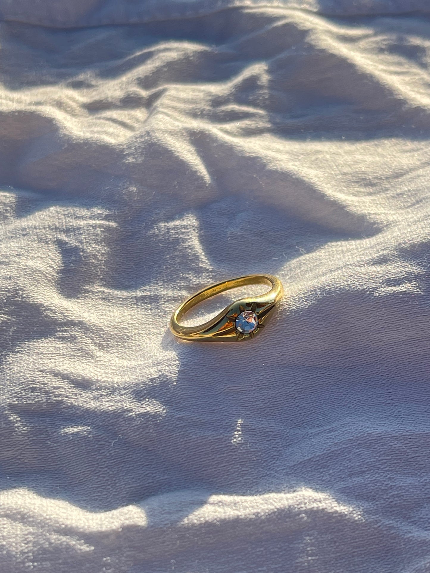 Dainty Crystal Ring (Stainless Steel)