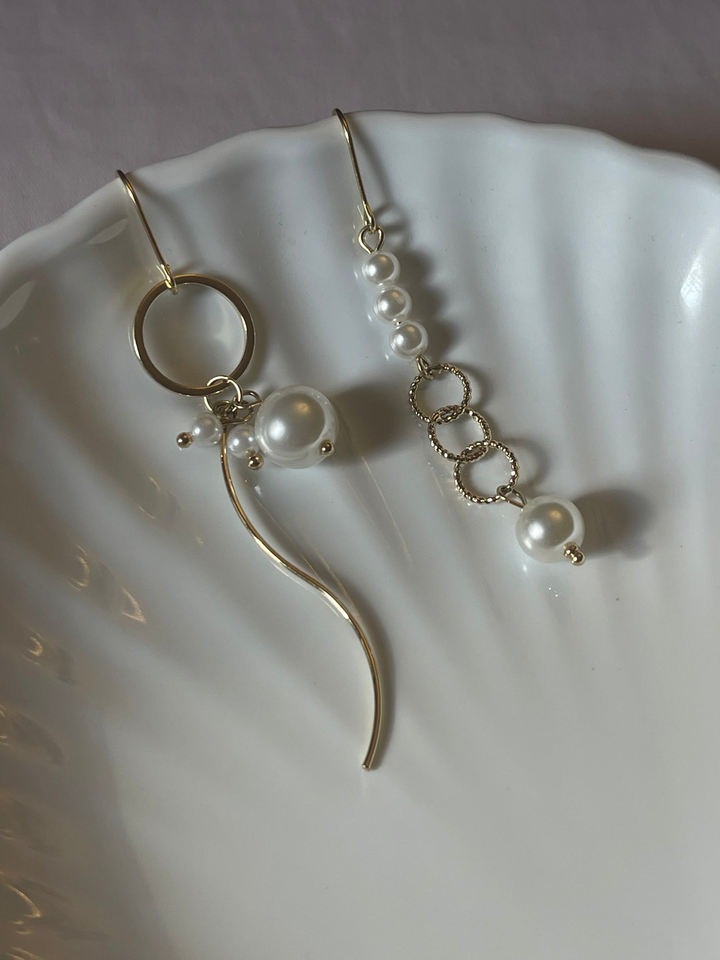 Mismatched Pearl Earrings