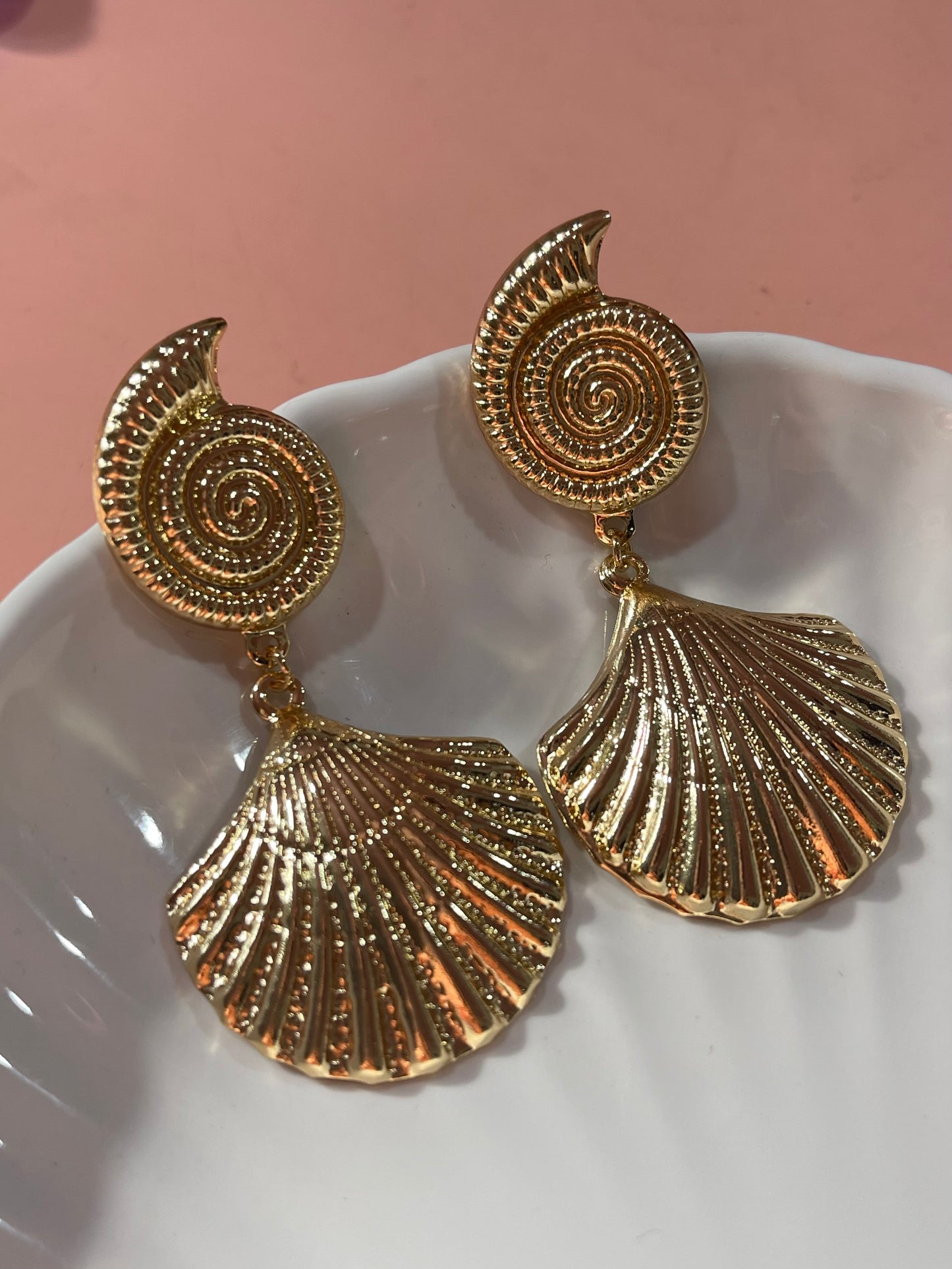 Spiral Seashell Earrings