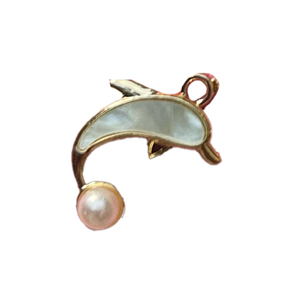 Dolphin Pearl Charm