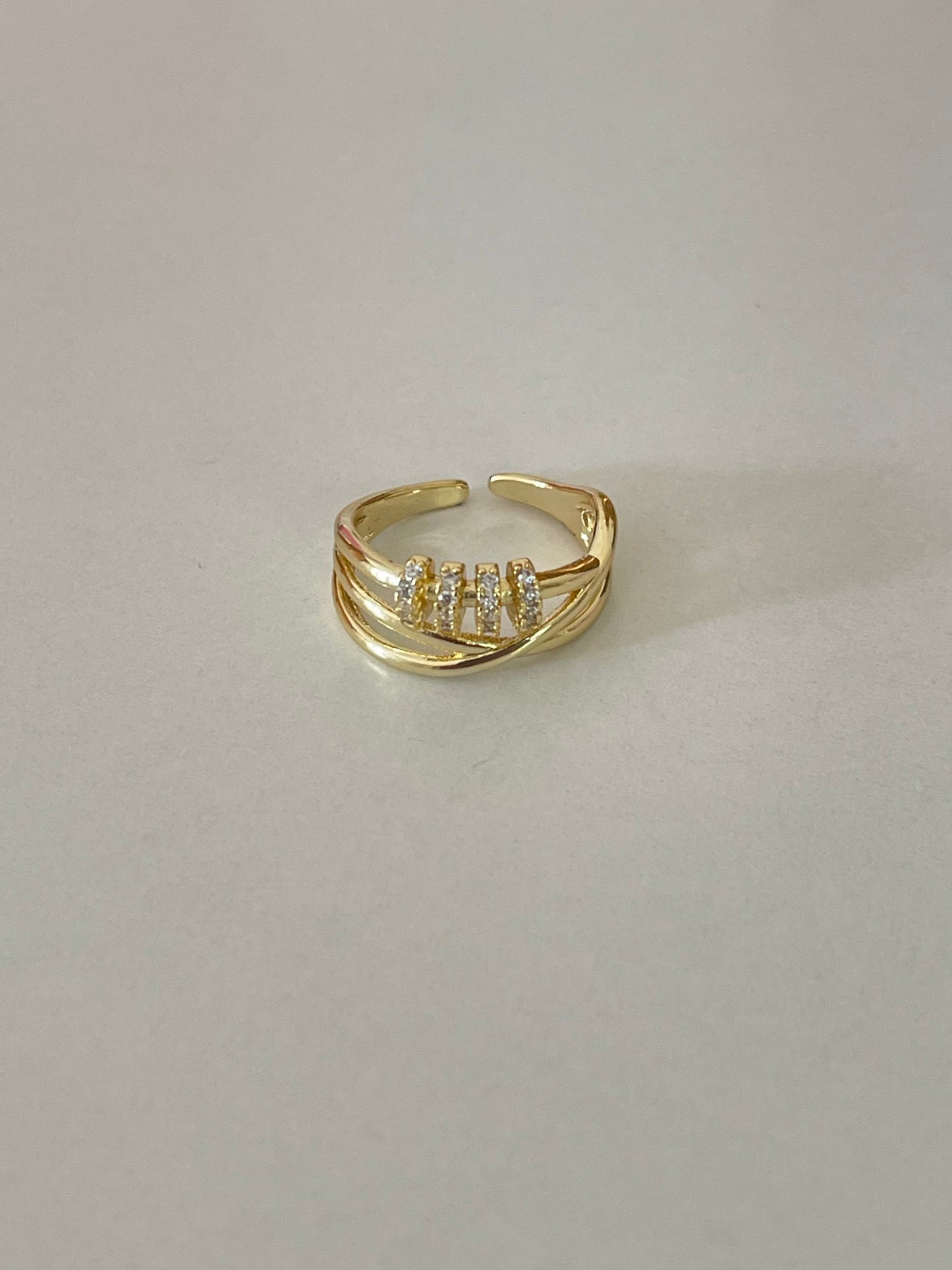 Twisted Crystal Ring 2.0 (Gold Plated)