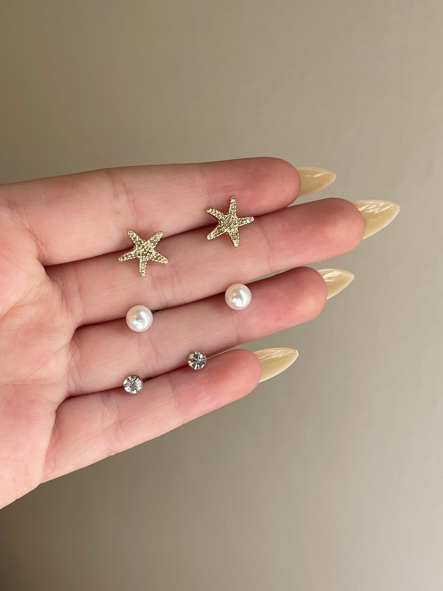 Starfish Pearl Ear Set