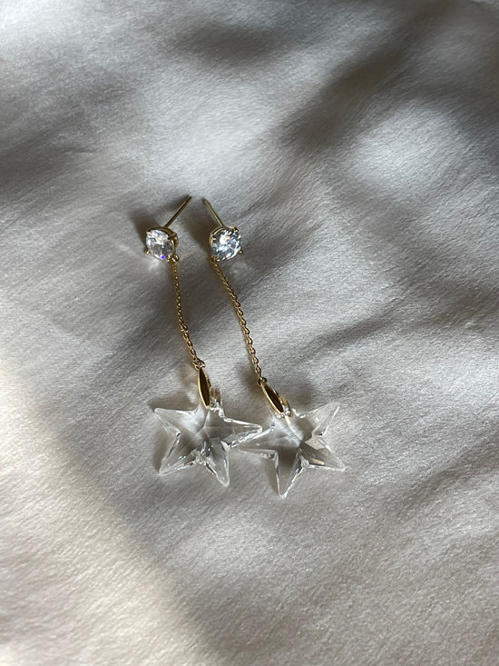 Crystal Star Dangle Earrings