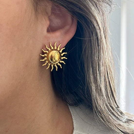 Sun - Moon Earrings (Stainless Steel)