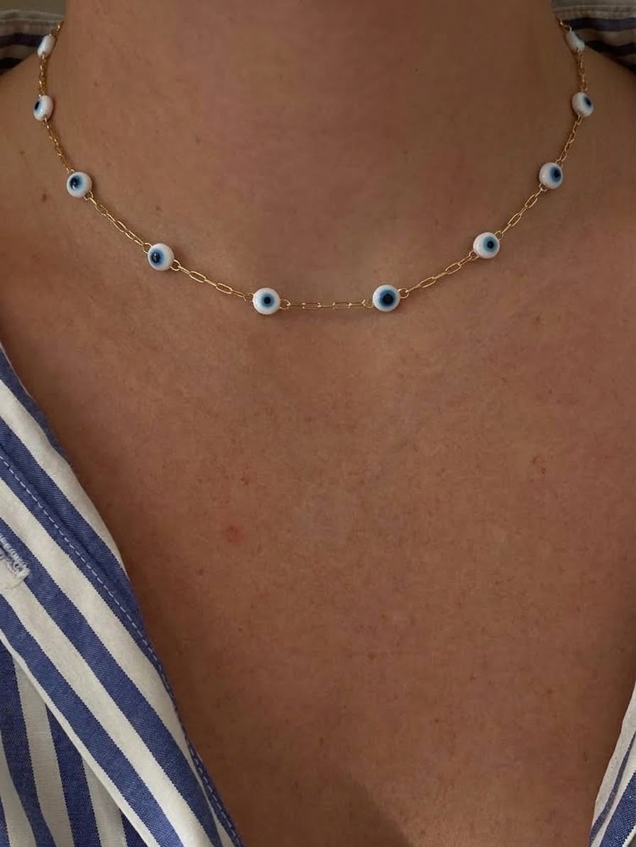 evil eye choker 2.0 (gold plated)