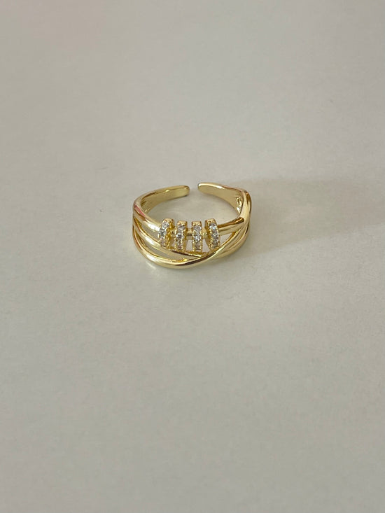 Twisted Crystal Ring 2.0 (Gold Plated)