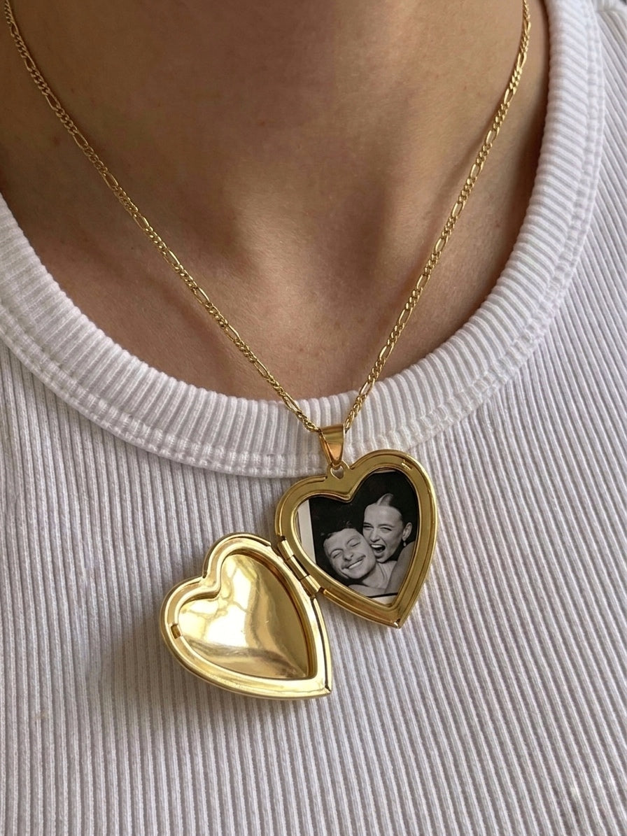 Heart Locket Necklace (Stainless Steel)