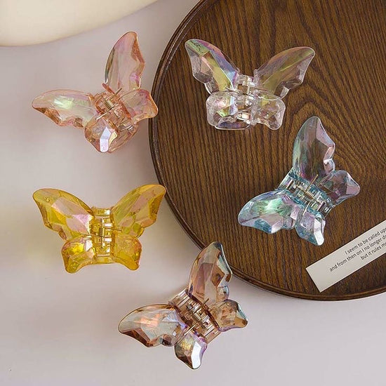 Mini Crystal Butterfly Claw Clips