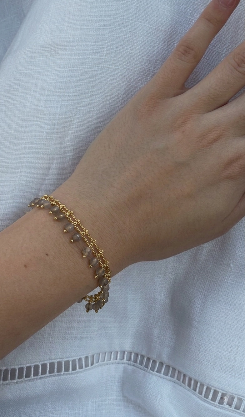 chunky dangle bracelet (gold plated)