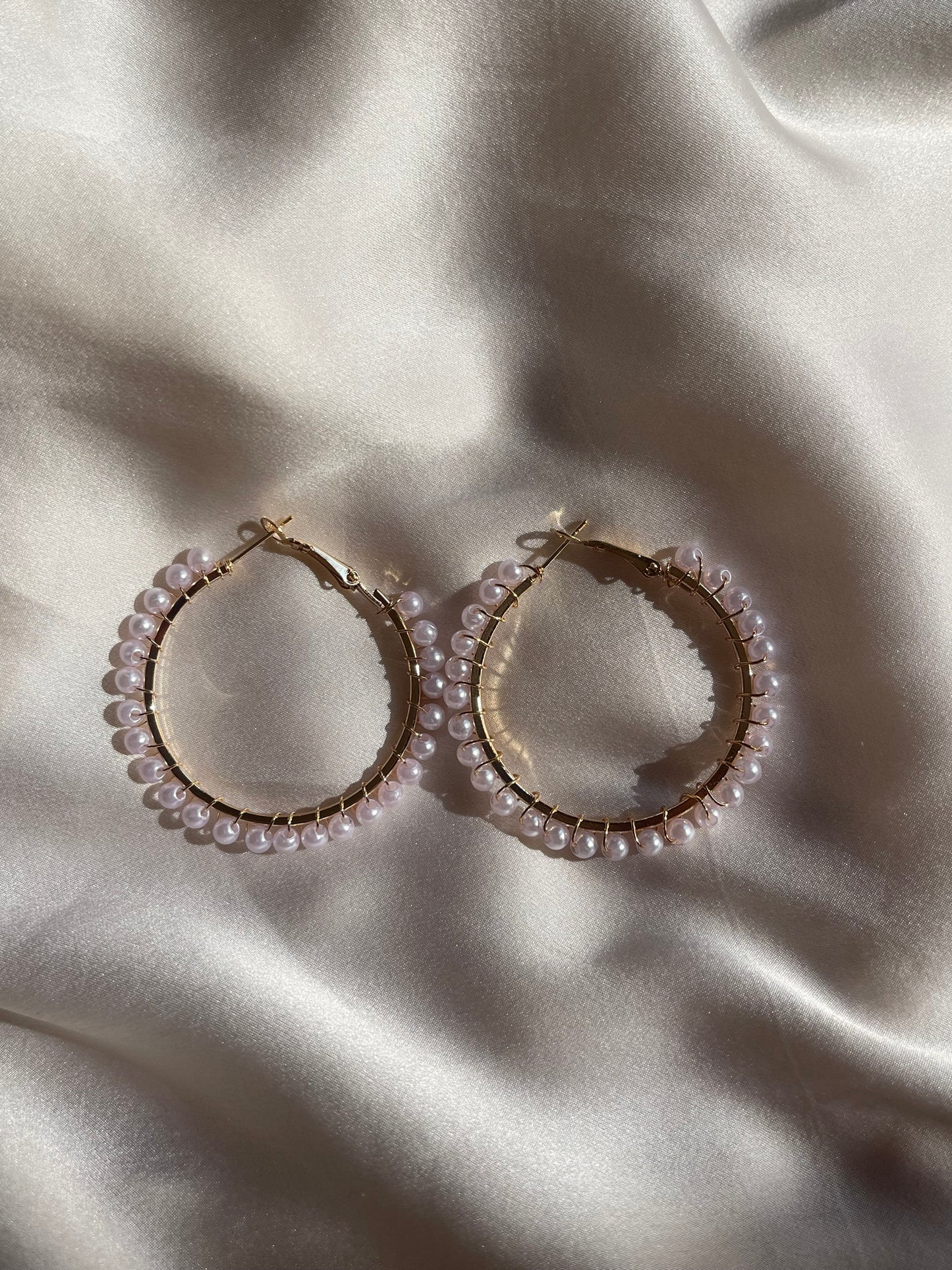 Pearl Hoop Earrings