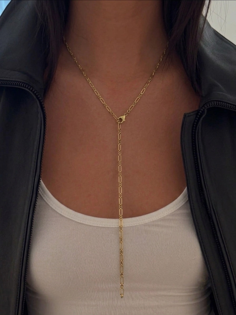 chunky chain drop necklace (stainless steel)