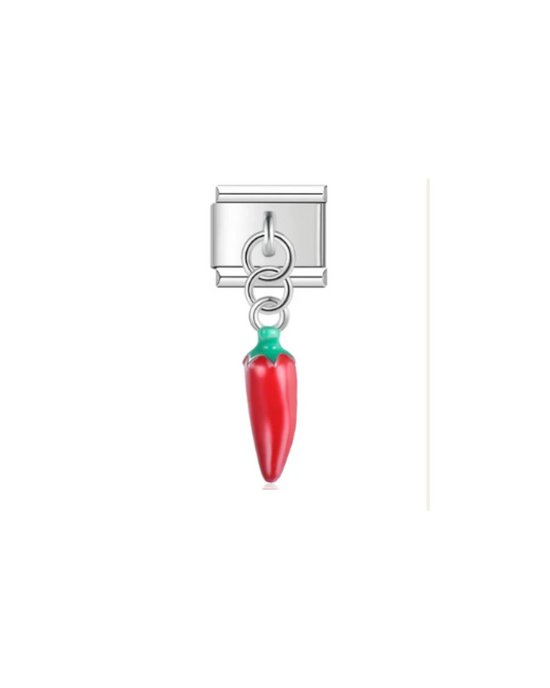 Spicy Chili - Silver Italian Charm