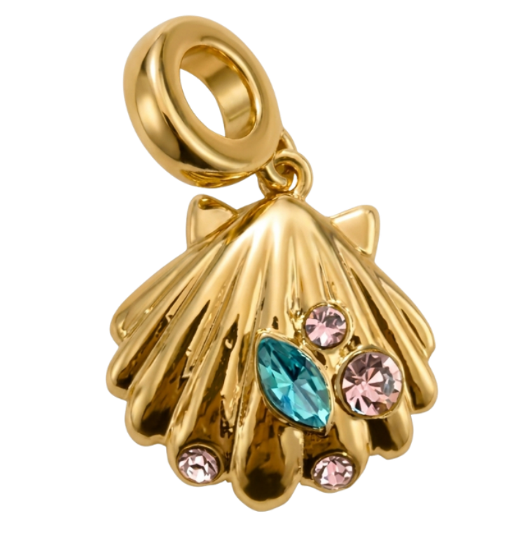 Crystal Shell Charm 2.0- Gold Plated