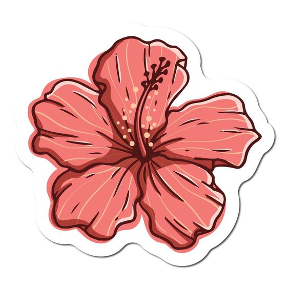 Hawaiian Flower Sticker