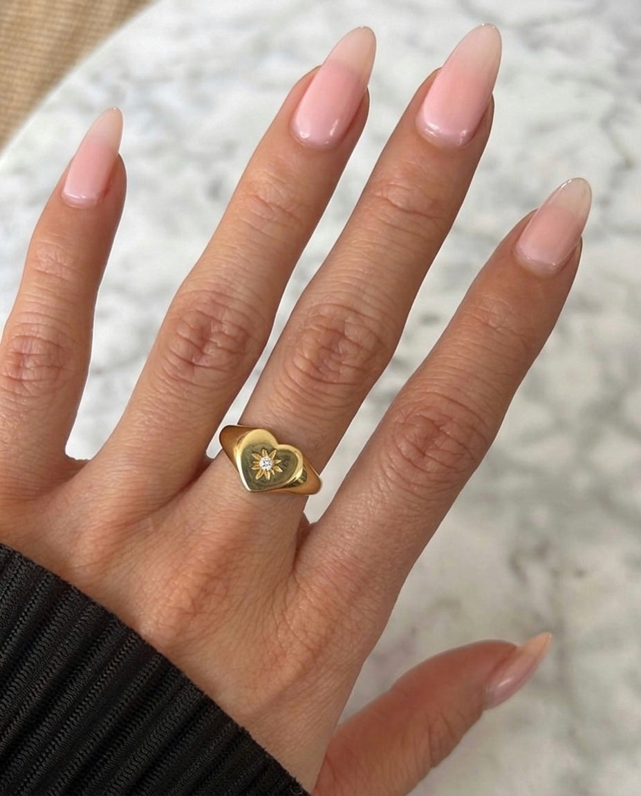 Starlight Heart Ring (Stainless Steel)