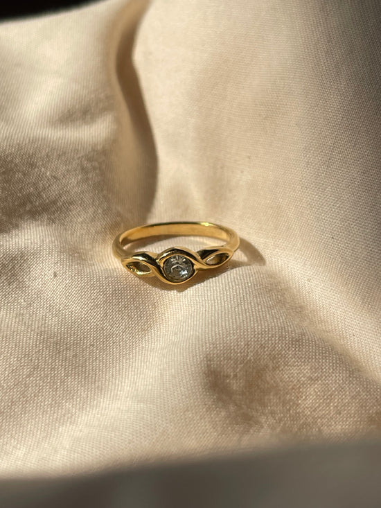 Dainty Crystal Ring- Stainless Steel