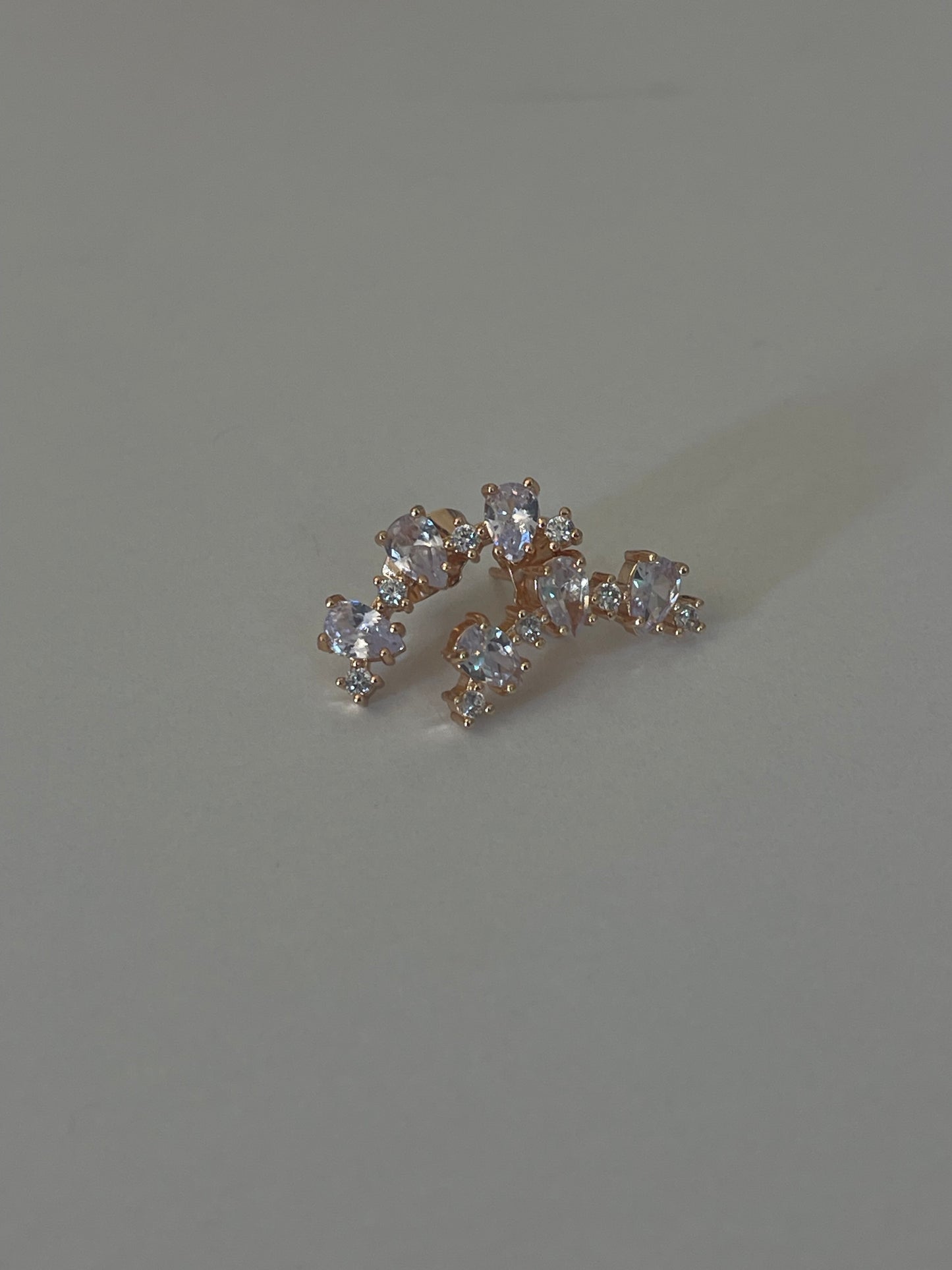 Triple Crystal Earrings