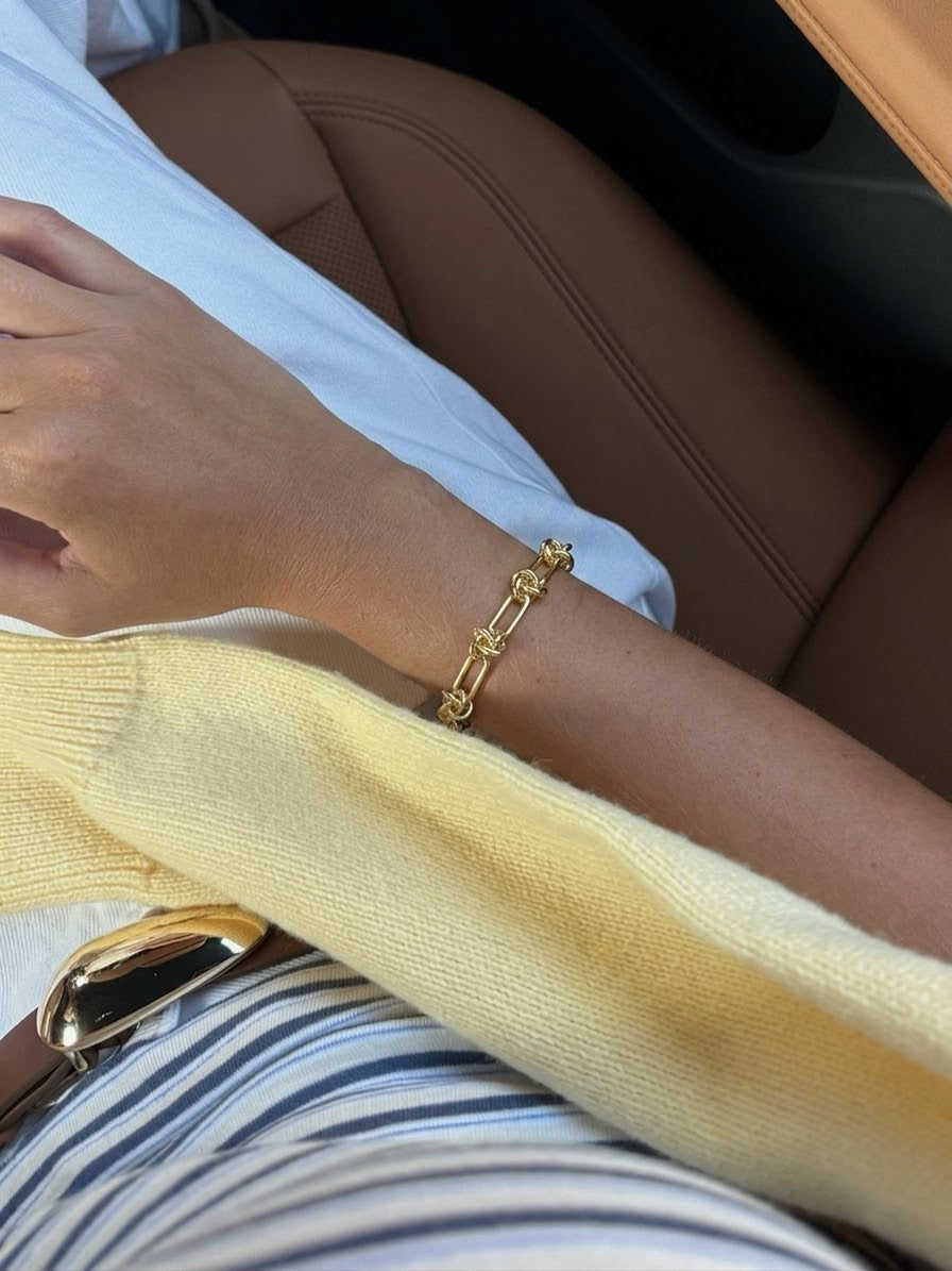 chunky chain bracelet (gold plated)