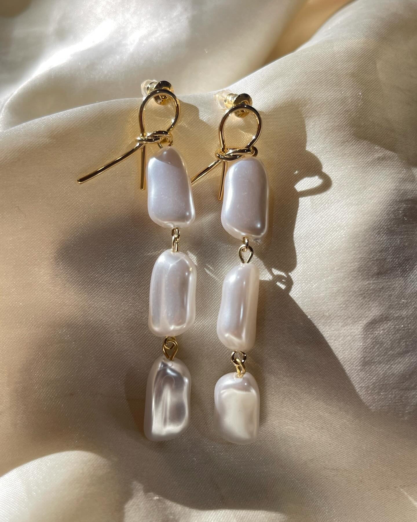 Pearly Statement Earrings