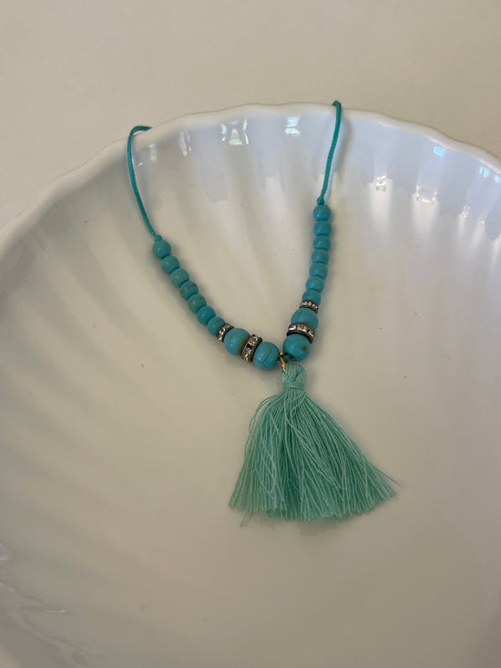 Shades of Blue Feather Anklet