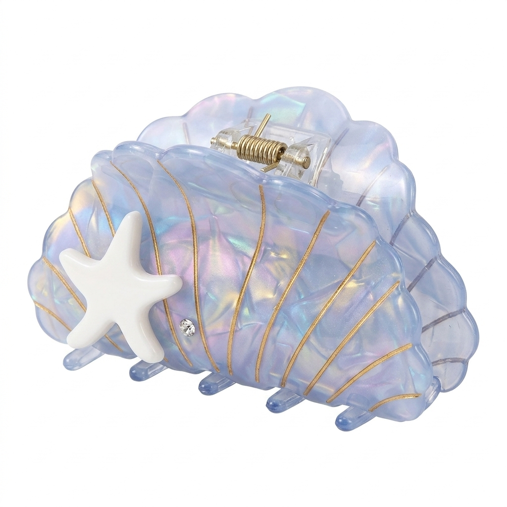 Crystal Starfish Claw Clip