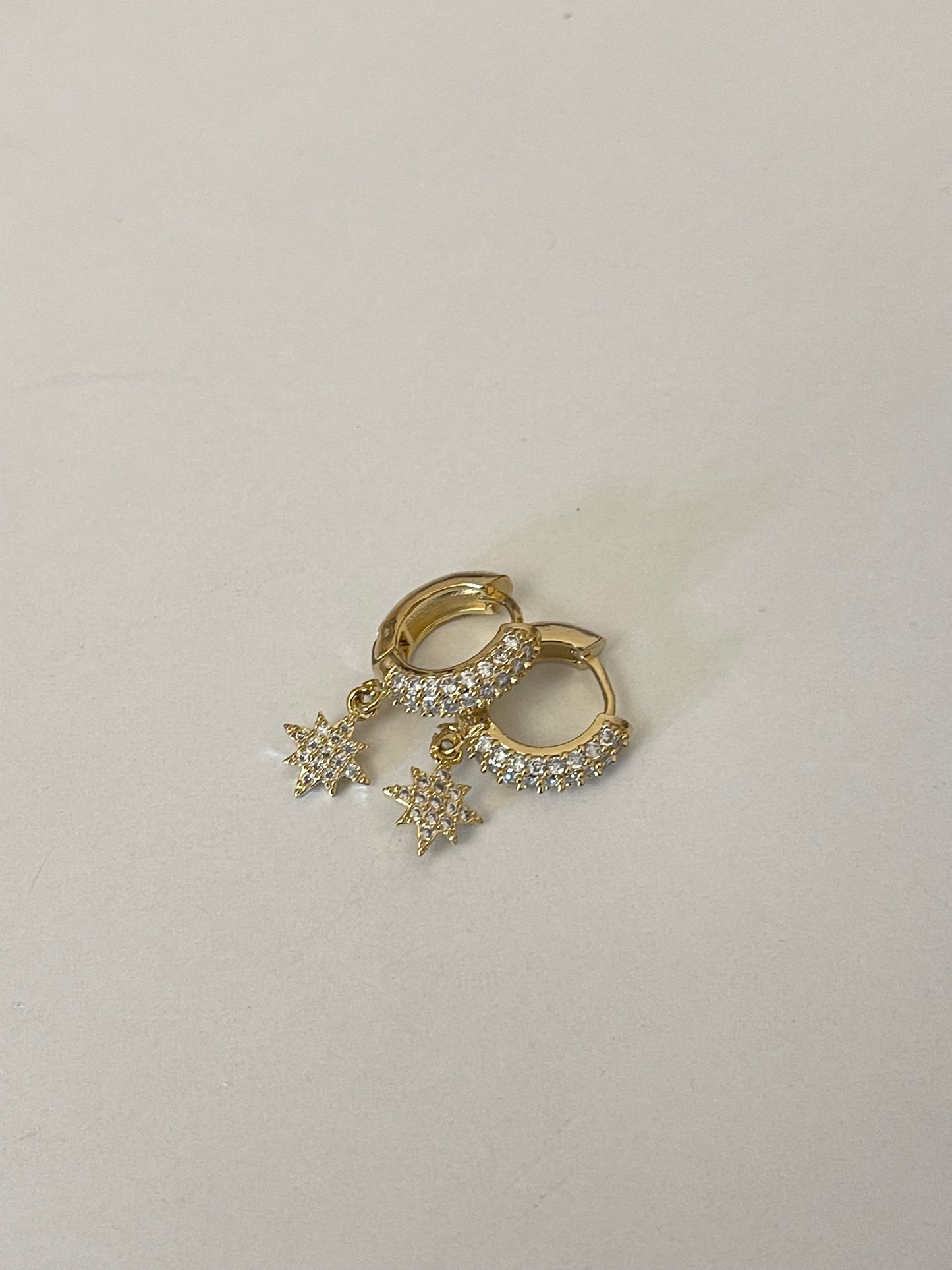 Crystal Star Hoop Earrings