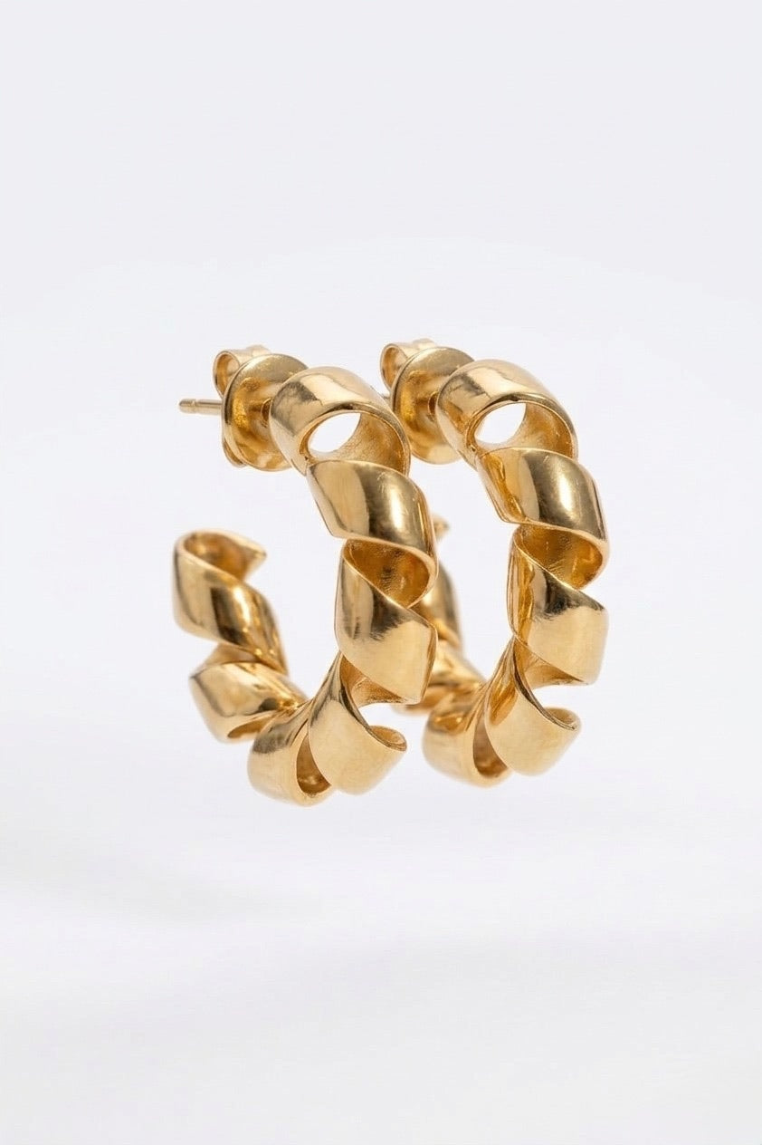 Curly Hoop Earrings