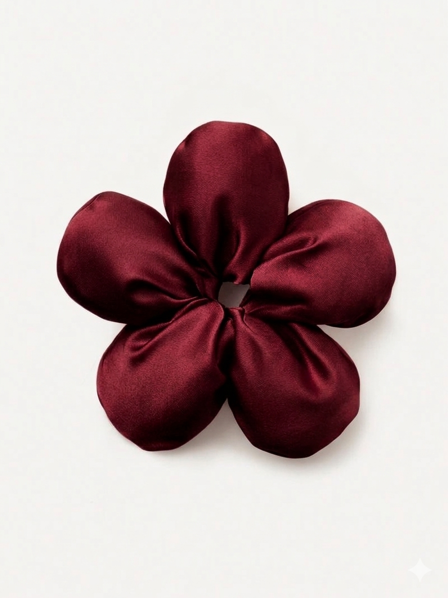 Jumbo Flower Satin Scrunchie